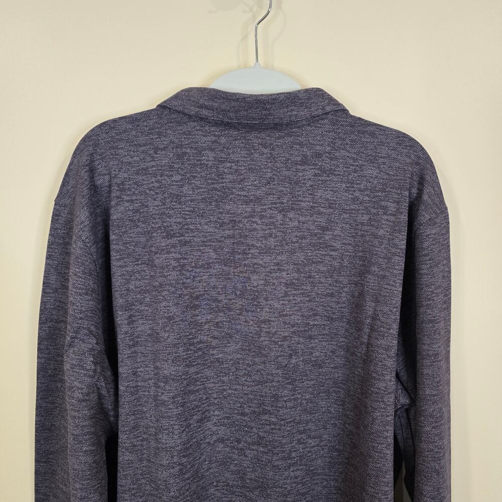 Men's WestZeroOne Heathered Purple Long Sleeve Polo Shirt | Size XL - Picture 5 of 8